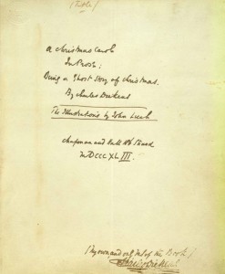 Dickens' orginal manuscript of "A Christmas Carol", 1843