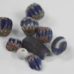Beads and silver necklace part found in Telfair county, Georgia