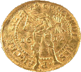 Gold ducat recovered from the Voetboog