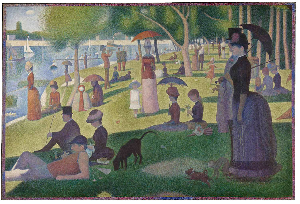 Un dimanche après-midi à l'Île de la Grande Jatte, by Georges Seurat