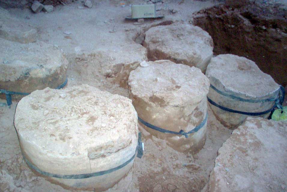 Omaguaca pots found under a patio in Tilcara 