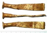 Part of a Late Bronze Age gold penannular ribbon bracelet