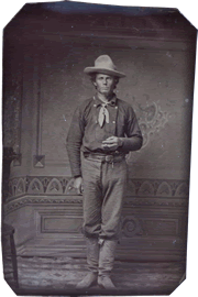Tintype of Dan Dedrick, ca. 1880, included in the auction lot