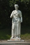 Colossal Juno in the gardens of the Brandegee (Sprague) Estate in Brookline before her move to the museum