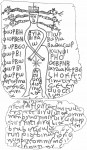 Drawing of the tablet cursing Senator Fistus