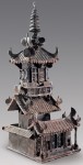 3.4-foot-tall pottery model of a mansion