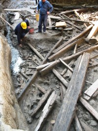 Timber and tile roof excavated in Herculaneum