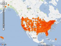 Map of National Museum Day participants; click to search