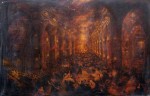 "The Destruction by Fire of the Church de la Campania, Santiago, Chile, 8 December 1863," by Nathan Hughes