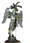 The Archangel Michele made out of silver, bronze, gilded bronze, and gilded brass by Gian Domenico Vinaccia, 1691