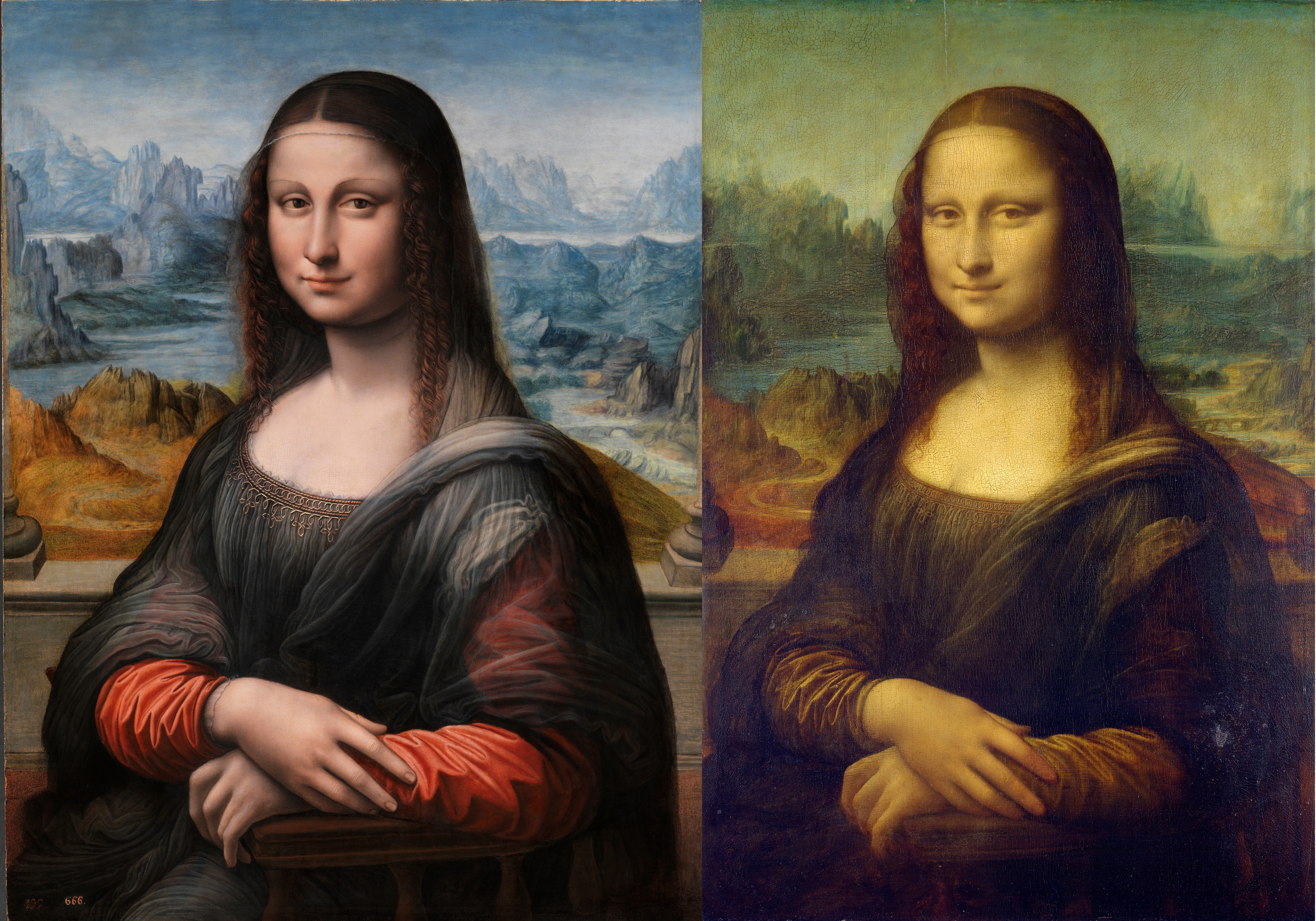 Permanent Link to Louvre and Prado Mona Lisas as stereoscopic image.