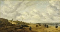 "View of Scheveningen Sands" by Hendrick van Anthonissen, ca. 1641, before restoration