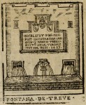 The old Trevi Fountain in "Descrittione di Roma antica e moderna" by Federico Franzini, 1643