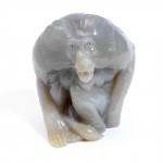 Carl Fabergé, Hissing Baboon, chalcedony with rose-cut diamonds, Russia, about 1907 (c) Victoria and Albert Museum, London