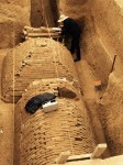 Pyramid and half cylinder tombs. Photo by Li Sixin, ImagineChina.