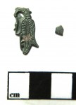 Bamburgh copper alloy bird after conservation. Photo courtesy the Bamburgh Research Project.