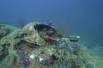 Gun turret of B-25 bomber wreck discovered off Papua New Guinea. Photo courtesy Project Recover.