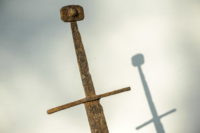 Detail of the handle missing its hilt. Photo by Wojciech Pacewicz/PAP.