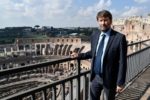 Italian Culture Minister Dario Franceschini takes in the view. Photo by Andreas Solaro, AFP.