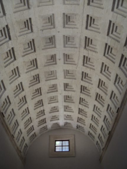Vaulted ceiling in the entrance hall of the Palazzo Venezia.
