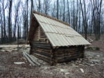 Reconstruction of 9th century Slavic dwelling on the foundations of the original, Bojná I – Valy fortress, 2015. Photo by Karol Pieta.