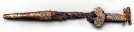 Scythian sword, ca. 6th century B.C., after excavation. Photo courtesy Mount Mamai.