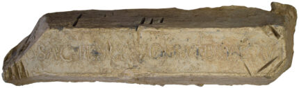 Inscription on Roman lead pig, mid-60s A.D. Photo courtesy the Portable Antiquities Scheme.
