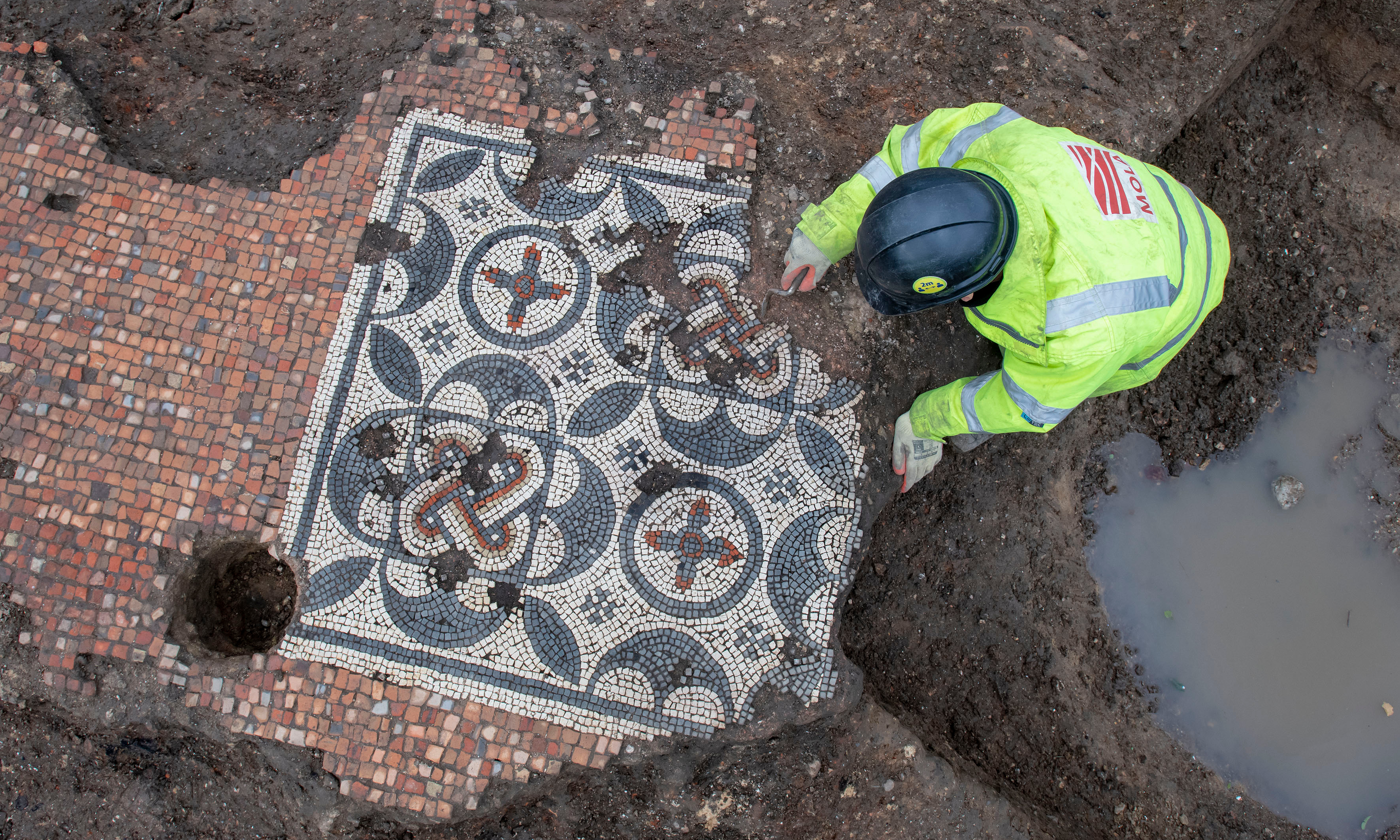 2000-летняя римская мозаика была обнаружена в центре Лондона. фото: thehistoryblog.com