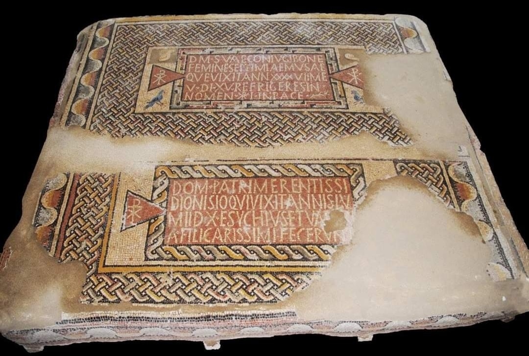 Late Roman couple’s funerary mosaic restored