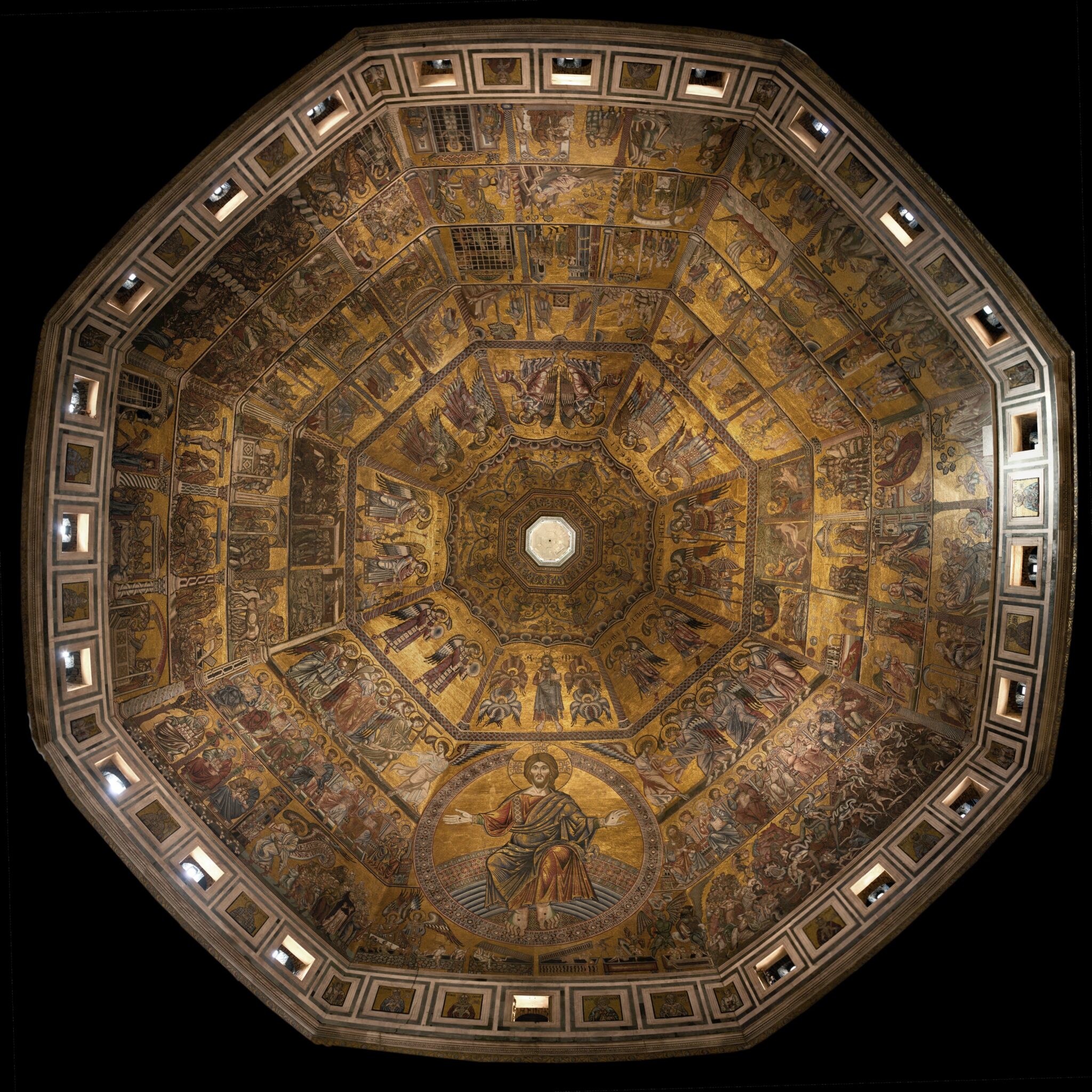 Florence Baptistery apse, wall mosaics restored