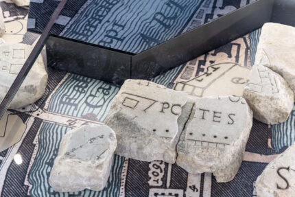 Island on the Tiber fragments. Photo courtesy Capitoline Superintendence of Cultural Heritage of Rome Capital.