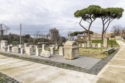 Artifacts grouped in the Archaeological Park. Photo courtesy Capitoline Superintendence of Cultural Heritage of Rome Capital.