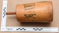 Wooden artifact. Photo courtesy FBI Boston.