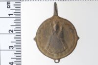 Virgin Mary enthroned with Christ Child from Einsiedeln Abbey, obverse. Photo: Cantonal Archaeology, © Canton of Aargau