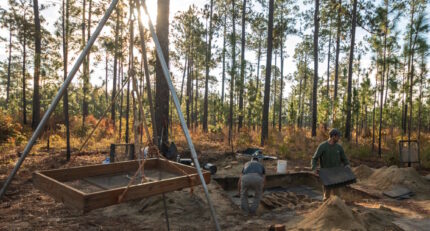 University of South Carolina archaeologists excavate Camden Battlefield site in 2022. Photo courtesy USC.