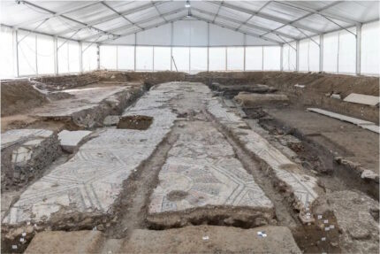 Early Christian church at Oderzo with polychrome mosaic floor. Photo courtesy ABAP Superintendency for the provinces of Padua, Treviso and Belluno.