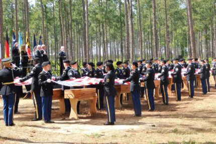 Battle of Camden soldiers reburied with full military honors in 2023. Photo courtesy FHD Forensics.