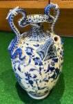 Large pitcher of Medici porcelain with serpentine handles and hexagonal pour spout. Photo courtesy Museo di San Marco.